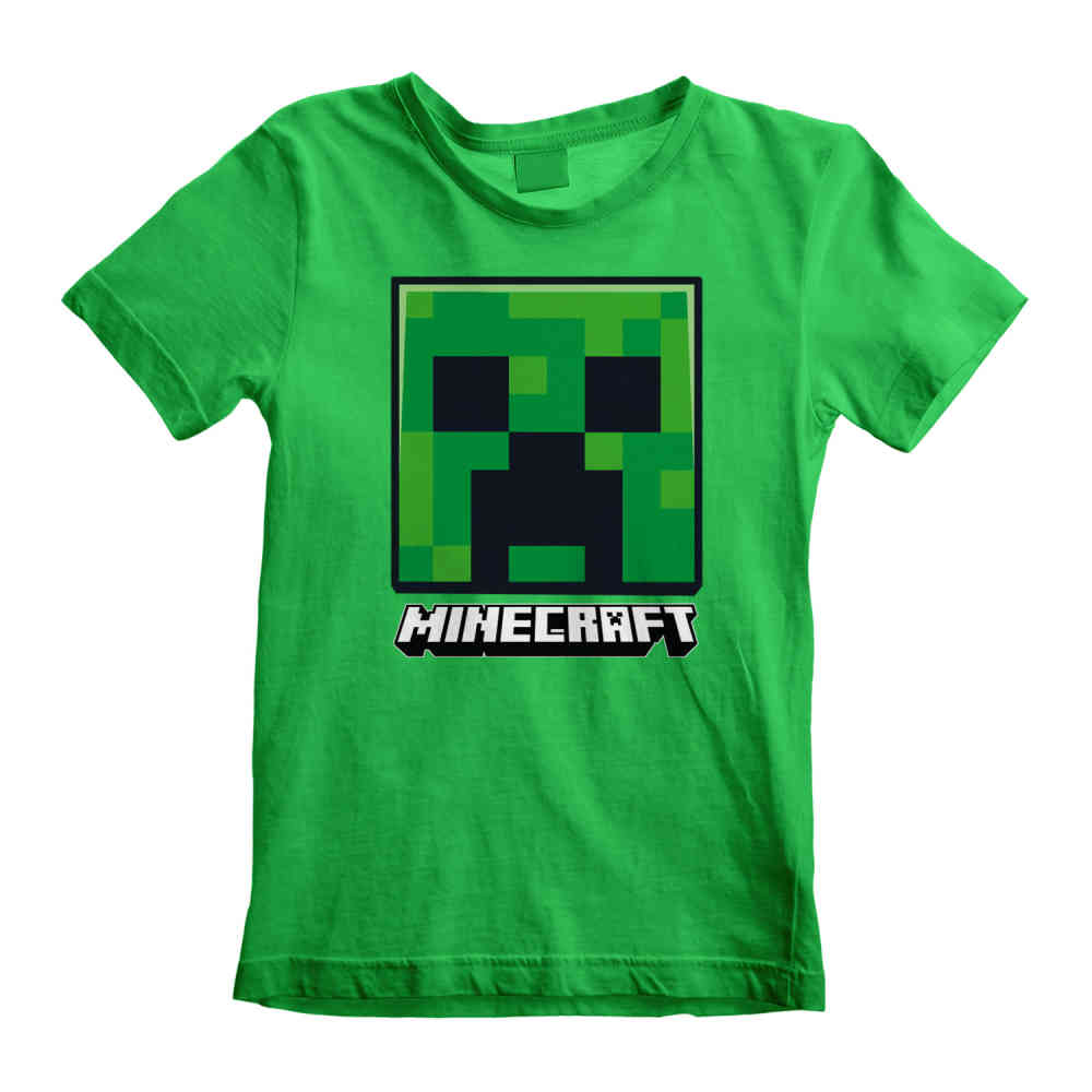 Minecraft - Creeper Face Kinder T-shirt - Groen
